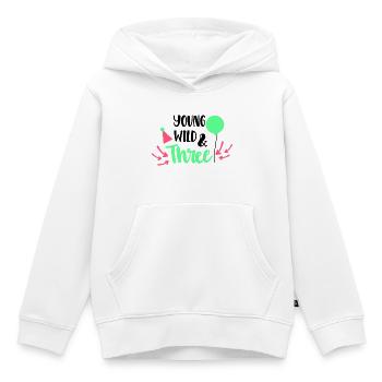 Geburtstag Kind 3 Jahre alt - Kinder Premium Organic Hoodie - Weiß - Vorne - AI Model Kid Female (0cm)