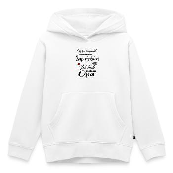 Superhelden Familie Opa - Kinder Premium Organic Hoodie - Weiß - Vorne - AI Model Kid Female (0cm)