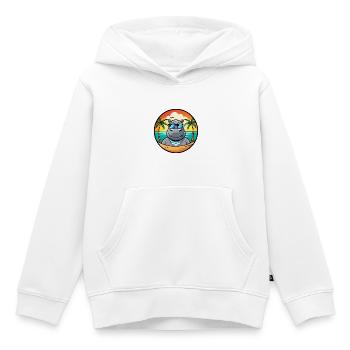 Nilpferd Lustige Cartoon Sommer Strand Sonnenbrille Cool - Kinder Premium Organic Hoodie - Weiß - Vorne - AI Model Kid Female (0cm)