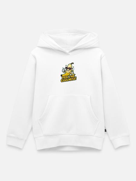 Schälen Sie die Coolness! - Kinder Premium Organic Hoodie - Weiß