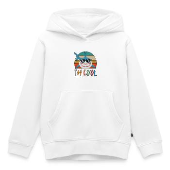 Baby Kinder Hai Fisch Tiere Lustig Sonnenbrille - Kinder Premium Organic Hoodie - Weiß - Vorne - AI Model Kid Female (0cm)