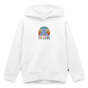 Baby Kind Tiere Cool Retro Nashorn - Kinder Premium Organic Hoodie - Weiß - Vorne - AI Model Kid Female (0cm)