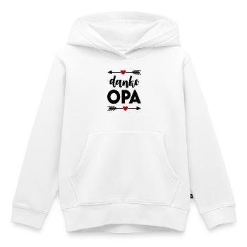 Baby Kinder Sprüche Danke Opa - Kinder Premium Organic Hoodie - Weiß - Vorne - AI Model Kid Female (0cm)