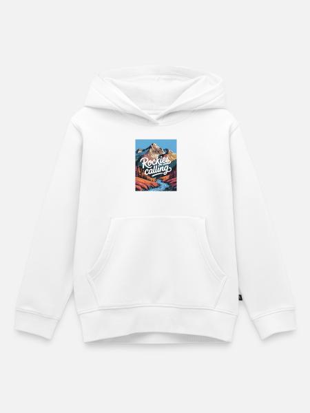 Rockies rufen - Kinder Premium Organic Hoodie - Weiß