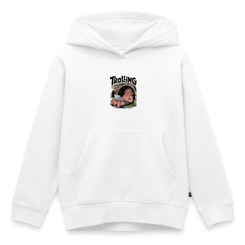Schleppangeln - Kinder Premium Organic Hoodie - Weiß - Vorne - AI Model Kid Female (0cm)