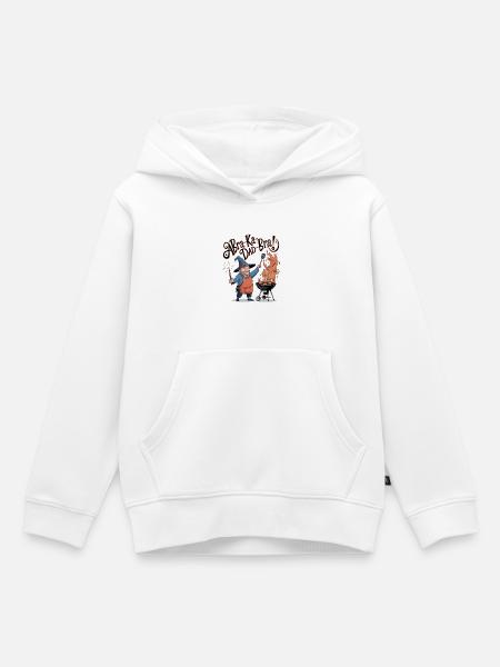 AbraKa-Papa-BH! - Kinder Premium Organic Hoodie - Weiß