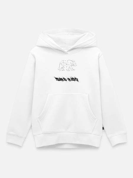 Geometrischer Bär - Kinder Premium Organic Hoodie - Weiß