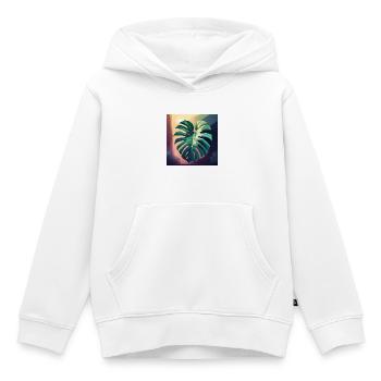 Monstera Leaf - Kinder Premium Organic Hoodie - Weiß - Vorne - AI Model Kid Female (0cm)