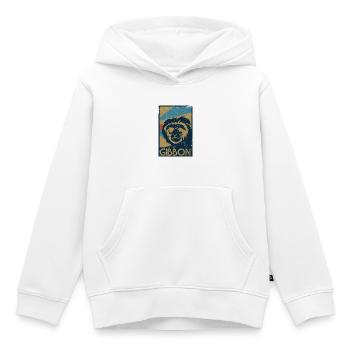 Flinker Gibbon Dschungelbewohner - Kinder Premium Organic Hoodie - Weiß - Vorne - AI Model Kid Female (0cm)