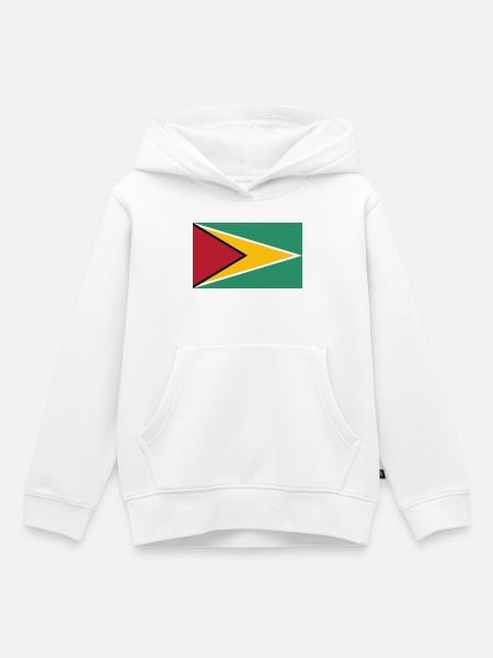 Guyana - Kinder Premium Organic Hoodie - Weiß