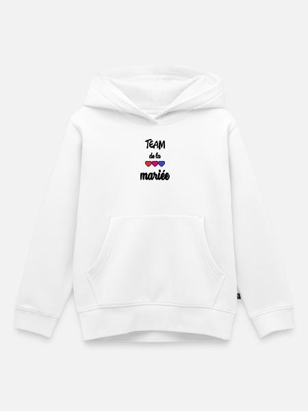 TEAM BRIDAL - Kinder Premium Organic Hoodie - Weiß
