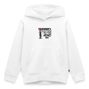 Farmers don't brag, but their Moms do - Kinder Premium Organic Hoodie - Weiß - Vorne - AI Model Kid Female (0cm)