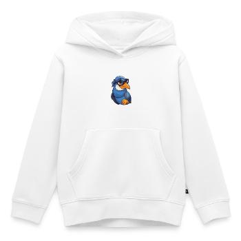 Jay trägt Brille Cartoon Kawaii Illustration - Kinder Premium Organic Hoodie - Weiß - Vorne - AI Model Kid Female (0cm)