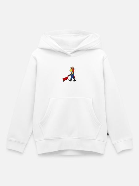 Gardener Unicorn - Kinder Premium Organic Hoodie - Weiß