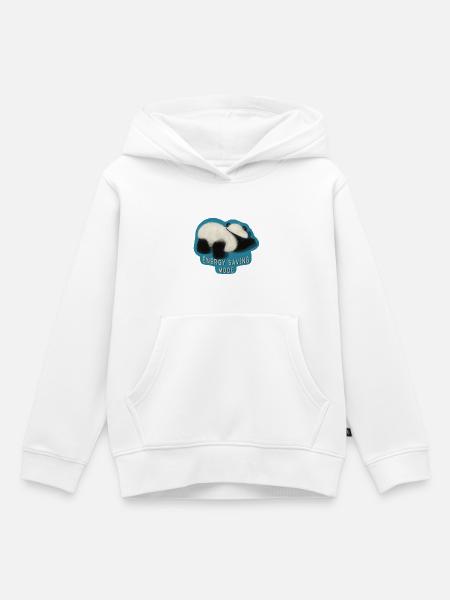 Lazy Panda - Kinder Premium Organic Hoodie - Weiß