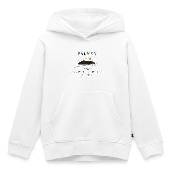 Farmer - Not all Superheroes wear Capes - Kinder Premium Organic Hoodie - Weiß - Vorne - AI Model Kid Female (0cm)