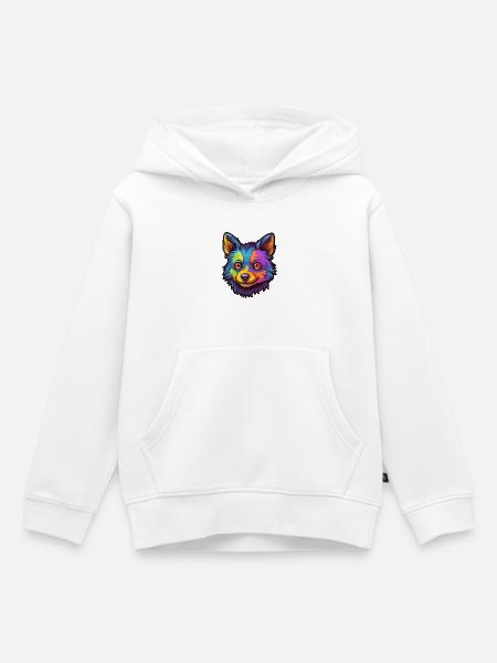 Schipperke Hunderasse Cartoon Kawaii Illustration - Kinder Premium Organic Hoodie - Weiß