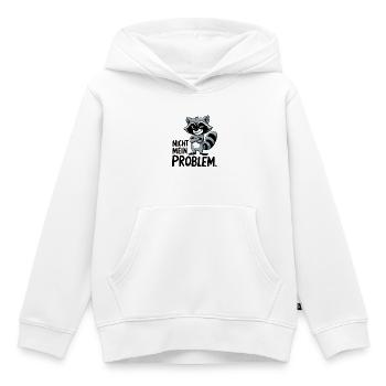 Nicht mein Problem! Waschbär - Kinder Premium Organic Hoodie - Weiß - Vorne - AI Model Kid Female (0cm)