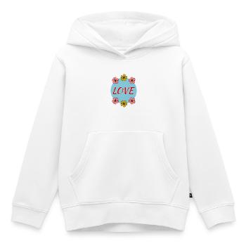 LIEBE. VALENTINSTAG. ICH LIEBE DICH. ICH LIEBE DICH. LIEBE - Kinder Premium Organic Hoodie - Weiß - Vorne - AI Model Kid Female (0cm)