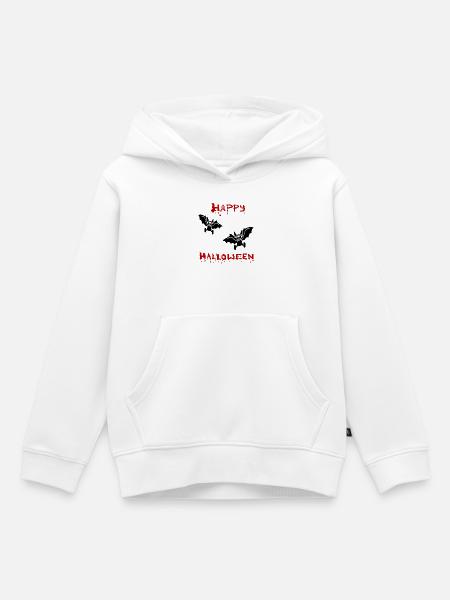 Happy Halloween Vampire - Kinder Premium Organic Hoodie - Weiß