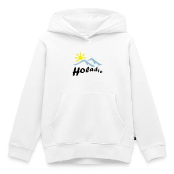 holadio - Kinder Premium Organic Hoodie - Weiß - Vorne - AI Model Kid Female (0cm)