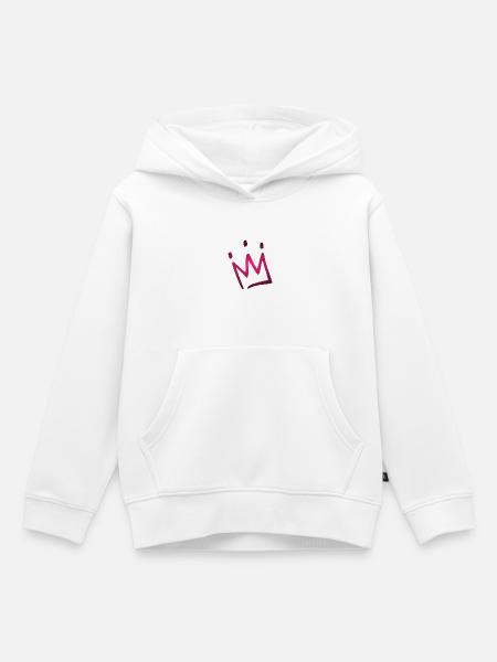 Krone Rosa - Kinder Premium Organic Hoodie - Weiß