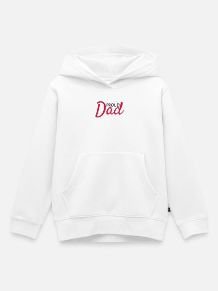 Proud dad - Kinder Premium Organic Hoodie - Weiß