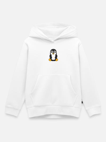 Pinguin - Kinder Premium Organic Hoodie - Weiß