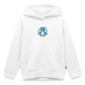 Jay Karikatur Yoga Strand Sommer Illustration - Kinder Premium Organic Hoodie - Weiß - Vorne - AI Model Kid Female (0cm)