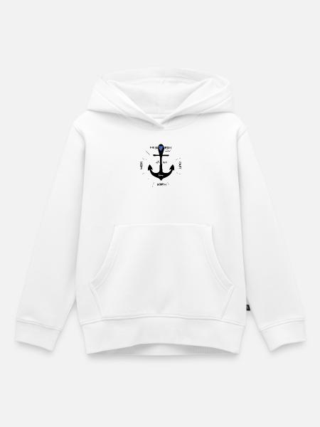 Anker Island Urlaub - Kinder Premium Organic Hoodie - Weiß