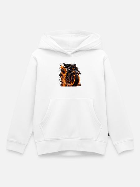 Feuersturm Motorradkrieger - Kinder Premium Organic Hoodie - Weiß