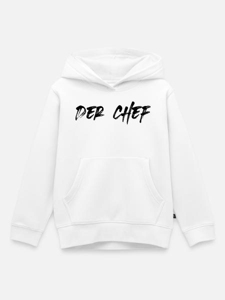 Der Chef - Kinder Premium Organic Hoodie - Weiß