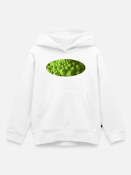 Romanesco-Brokkoli - Kinder Premium Organic Hoodie - Weiß