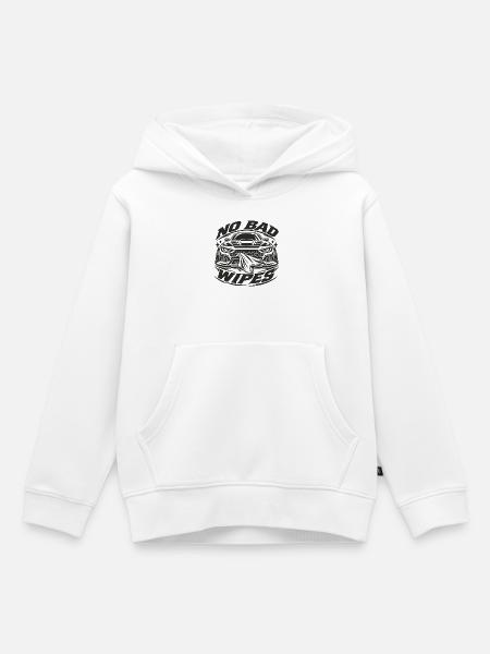 No Bad Wipes Autografik Front - Kinder Premium Organic Hoodie - Weiß
