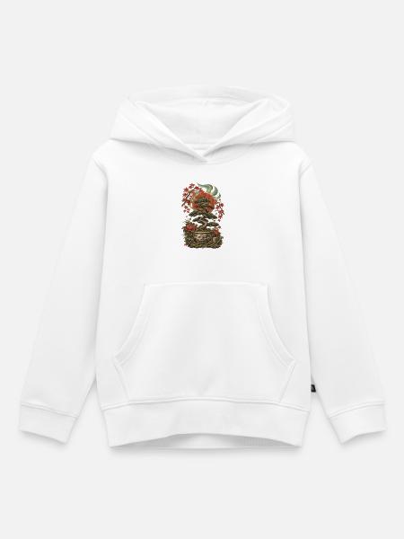 Japanische Bonsai Master Schnittscheren - Kinder Premium Organic Hoodie - Weiß
