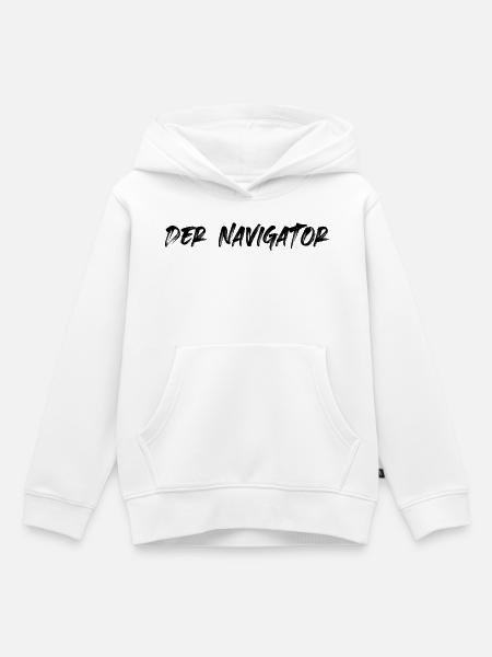 Der Navigator - Kinder Premium Organic Hoodie - Weiß