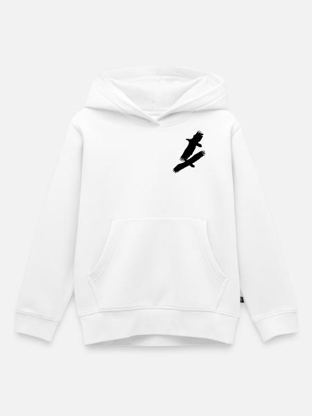 Zwei Adler im Nahkampf - Kinder Premium Organic Hoodie - Weiß