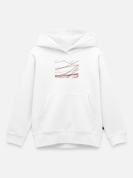 Design Stromkabel durcheinander - Kinder Premium Organic Hoodie - Weiß