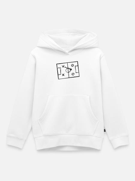 Taktiktafel handgezeichnet - Kinder Premium Organic Hoodie - Weiß