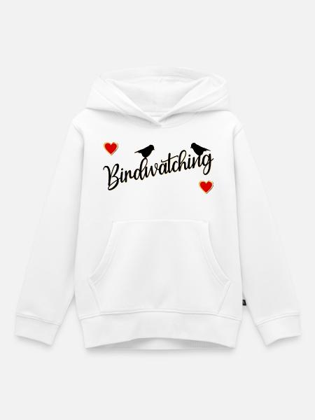 Vögel zur Vogelbeobachtung - Kinder Premium Organic Hoodie - Weiß