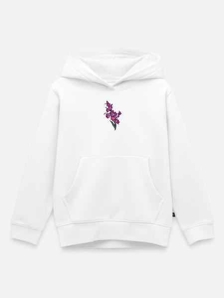 Pink Bloom Cluster-Kunst - Kinder Premium Organic Hoodie - Weiß