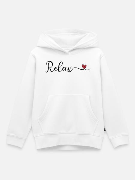 Entspannungsgeschenk - Kinder Premium Organic Hoodie - Weiß