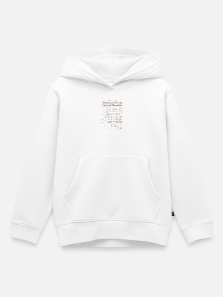 US-Unabhängigkeitserklärung - Kinder Premium Organic Hoodie - Weiß