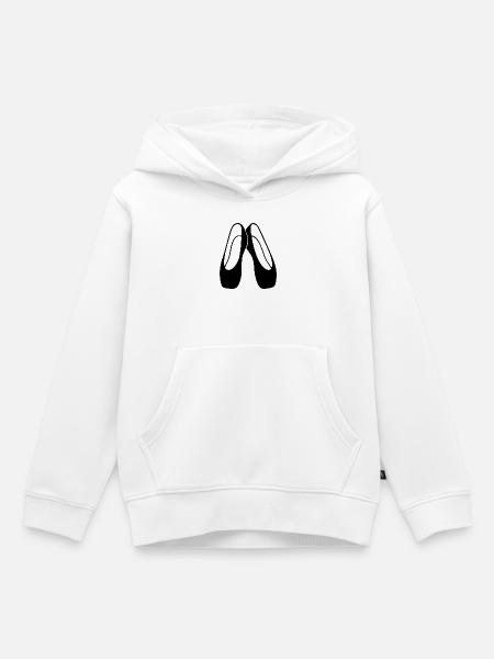 Ballettschuhe schwarz Ballett Tänzerin Geschenk  - Kinder Premium Organic Hoodie - Weiß