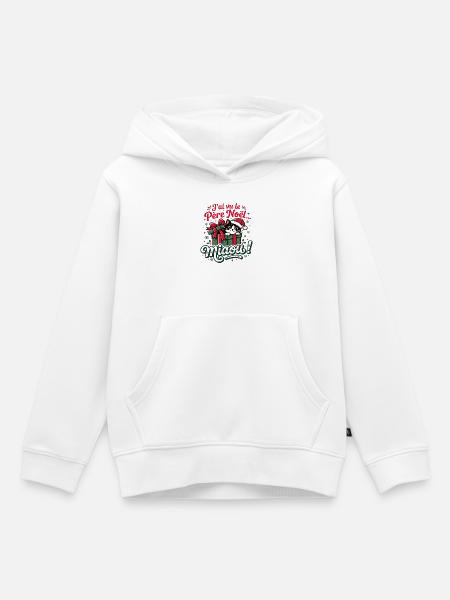 Katzen-Weihnachtsmann - Kinder Premium Organic Hoodie - Weiß