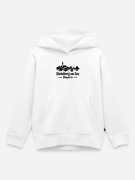 Steinberg See Silhouette Bayern - Kinder Premium Organic Hoodie - Weiß