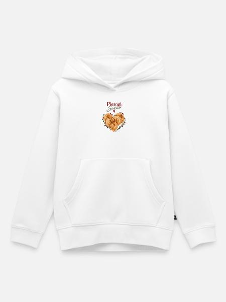 Pierogi-Saison polnisches Weihnachtsessen-Design - Kinder Premium Organic Hoodie - Weiß