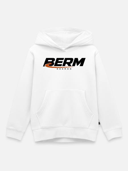 ODDROO Berm – Mountainbike & Anliegerkurve - Kinder Premium Organic Hoodie - Weiß