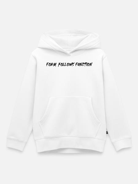 Form follows Function - Kinder Premium Organic Hoodie - Weiß