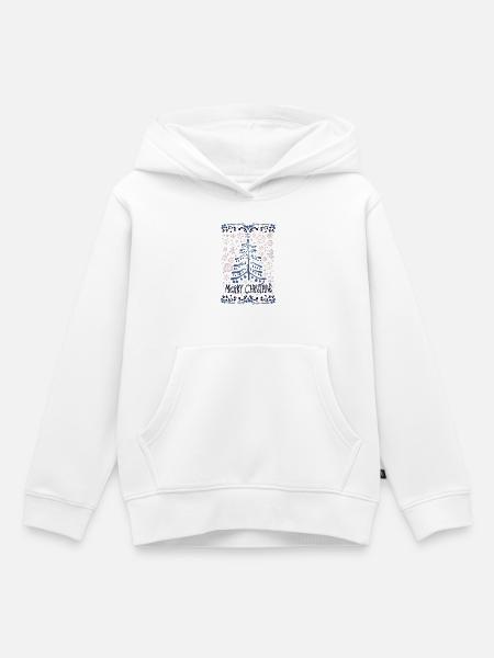 FROHE WEIHNACHTEN - Kinder Premium Organic Hoodie - Weiß